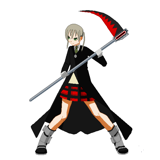 Sprite of Maka from Soul Eater holding her sythe, Soul